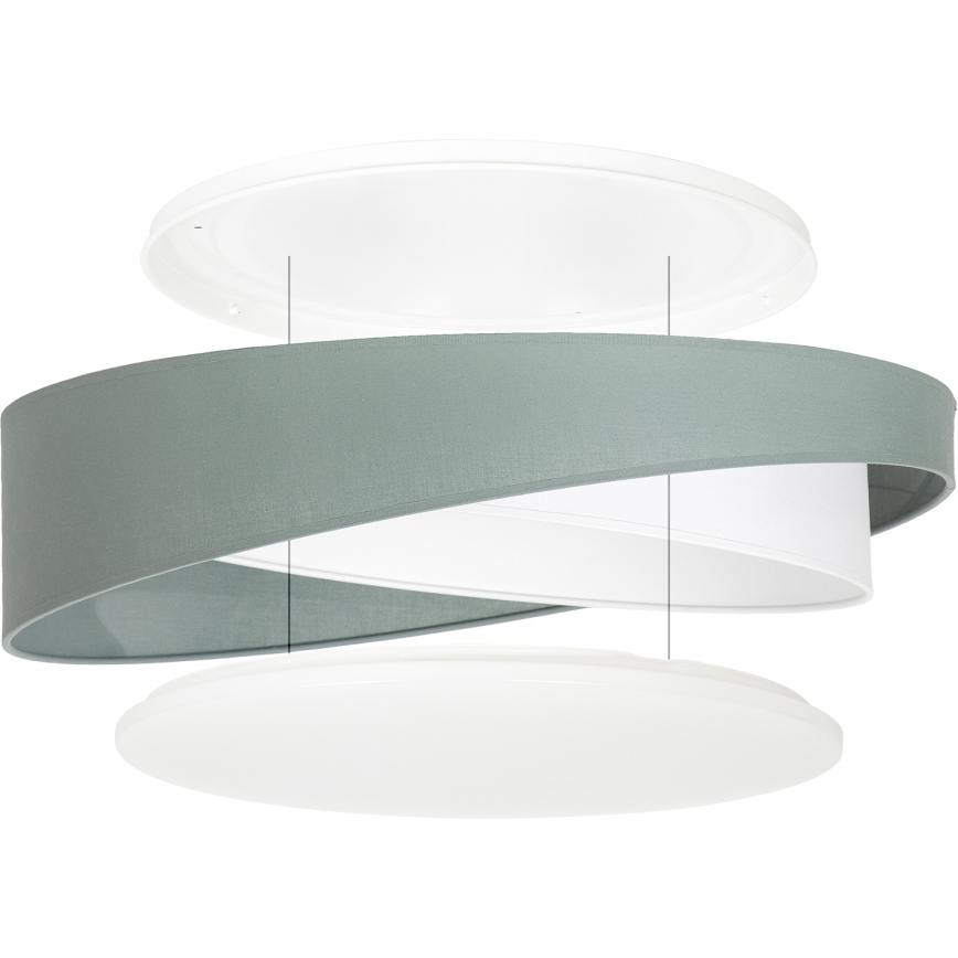 BRILAGI - LED Stmievateľné stropné svietidlo VELVET TWIST LED/36W/230V 3000-6000K pr. 65 cm Wi-Fi Tuya Beacon zelená/biela + diaľkové ovládanie