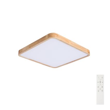 BRILAGI - LED stmievateľné stropné svietidlo WOODLINE SQUARE LED/80W/230V 3000-6000K dub 60x60 cm + diaľkové ovládanie