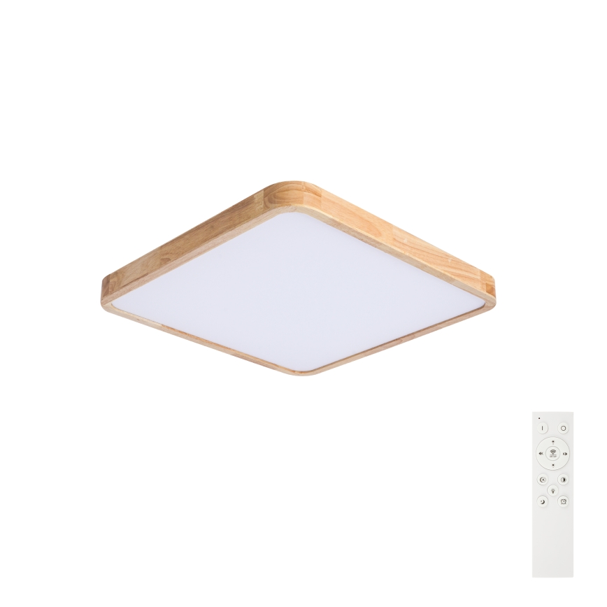 BRILAGI - LED stmievateľné stropné svietidlo WOODLINE SQUARE LED/80W/230V 3000-6000K dub 60x60 cm + diaľkové ovládanie
