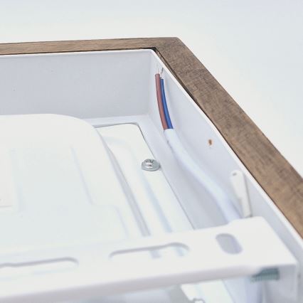 Brilagi - LED Stmievateľné kúpeľňové stropné svietidlo WOODY FRAME LED/24W/230V dub orech 30x30 cm 3000-6000K IP44 + diaľkové ovládanie