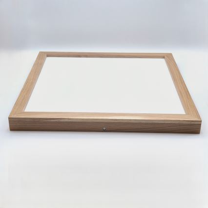 Brilagi - LED Stmievateľné kúpeľňové stropné svietidlo WOODY FRAME LED/50W/230V dub 60x60 cm 3000-6000K IP44 + diaľkové ovládanie