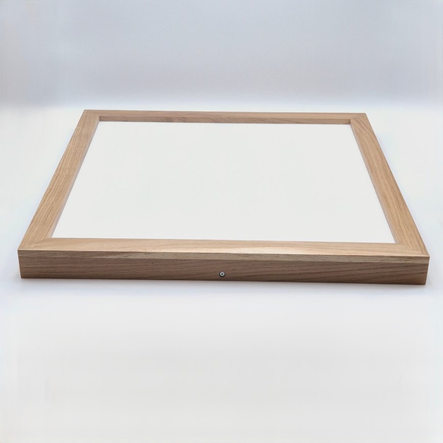 Brilagi - LED Stmievateľné kúpeľňové stropné svietidlo WOODY FRAME LED/50W/230V dub 60x60 cm 3000-6000K IP44 + diaľkové ovládanie