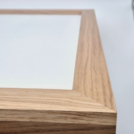 Brilagi - LED Stmievateľné kúpeľňové stropné svietidlo WOODY FRAME LED/50W/230V dub 60x60 cm 3000-6000K IP44 + diaľkové ovládanie