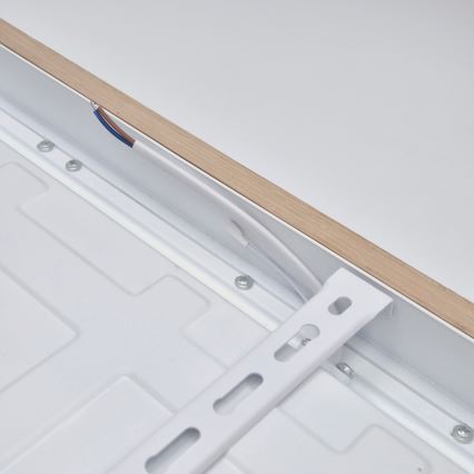 Brilagi - LED Stmievateľné kúpeľňové stropné svietidlo WOODY FRAME LED/50W/230V dub 60x60 cm 3000-6000K IP44 + diaľkové ovládanie