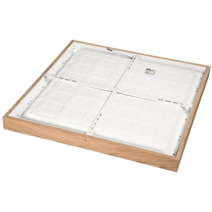 Brilagi - LED Stmievateľné kúpeľňové stropné svietidlo WOODY FRAME LED/50W/230V dub 60x60 cm 3000-6000K IP44 + diaľkové ovládanie
