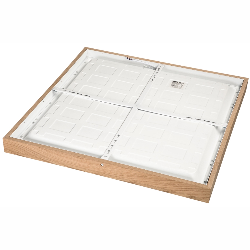 Brilagi - LED Stmievateľné kúpeľňové stropné svietidlo WOODY FRAME LED/50W/230V dub 60x60 cm 3000-6000K IP44 + diaľkové ovládanie