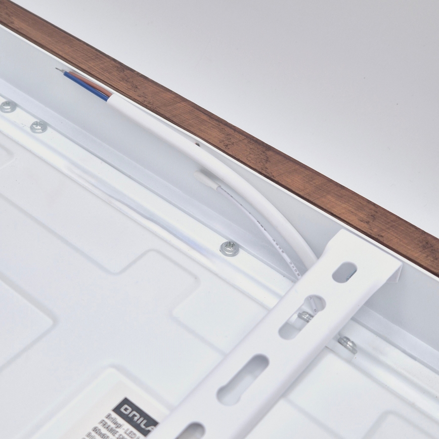 Brilagi - LED Stmievateľné kúpeľňové stropné svietidlo WOODY FRAME LED/50W/230V dub čerešňa 60x60 cm 3000-6000K IP44 + diaľkové ovládanie