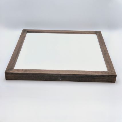 Brilagi - LED Stmievateľné kúpeľňové stropné svietidlo WOODY FRAME LED/50W/230V dub orech 60x60 cm 3000-6000K IP44 + diaľkové ovládanie