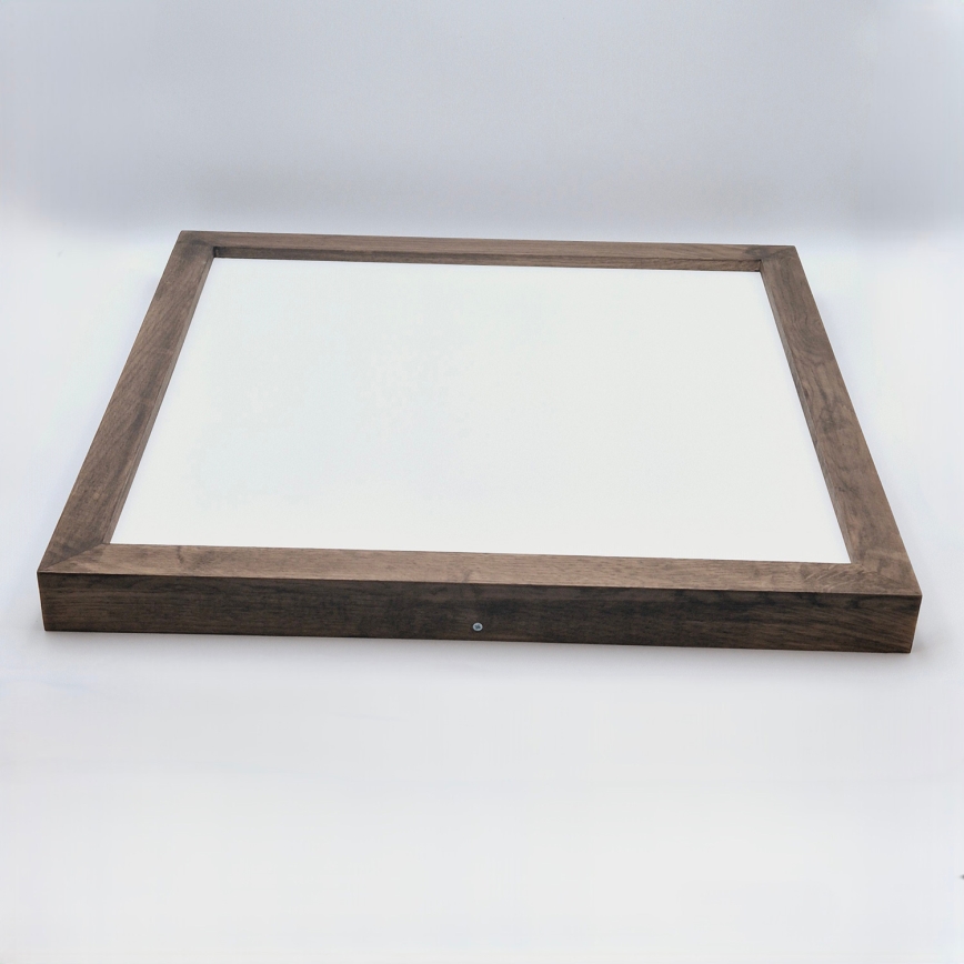 Brilagi - LED Stmievateľné kúpeľňové stropné svietidlo WOODY FRAME LED/50W/230V dub orech 60x60 cm 3000-6000K IP44 + diaľkové ovládanie