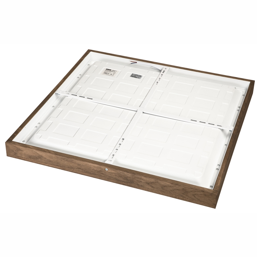 Brilagi - LED Stmievateľné kúpeľňové stropné svietidlo WOODY FRAME LED/50W/230V dub orech 60x60 cm 3000-6000K IP44 + diaľkové ovládanie
