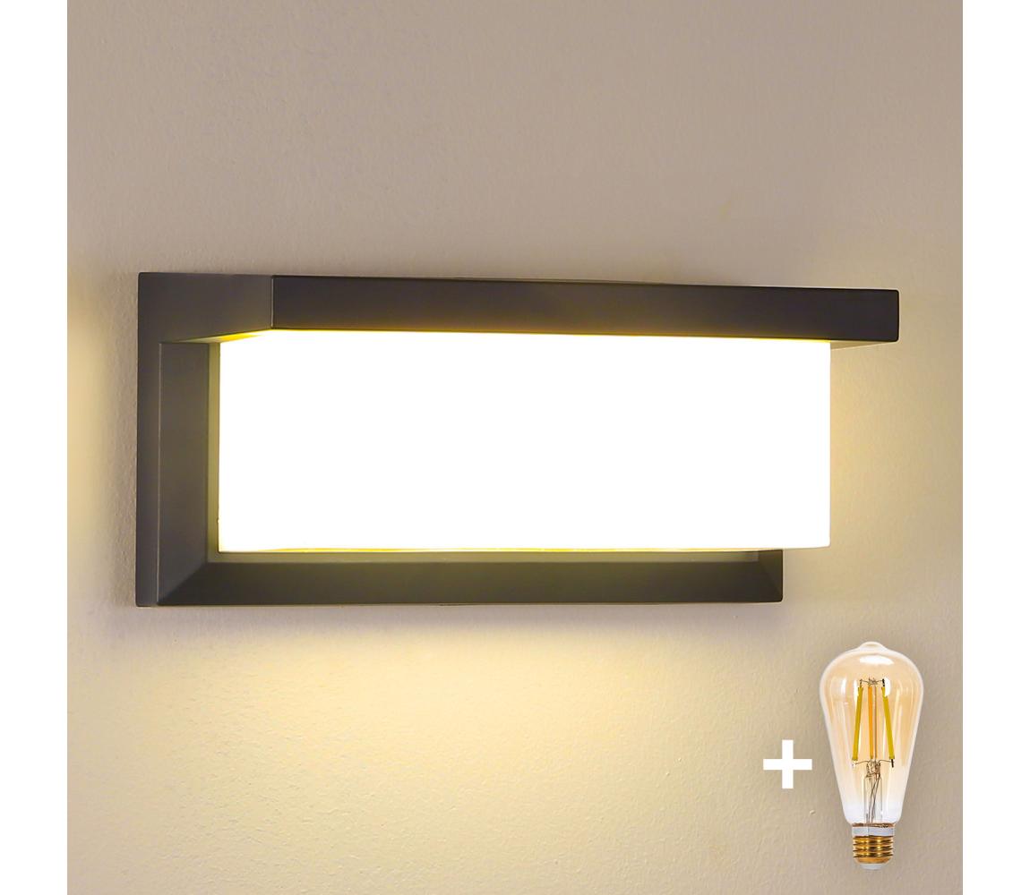 Brilagi -LED stmievateľné vonkajšie nástenné svietidlo BRICKY 1xE27/6W/230V 2700-6500K IP54 antracit BG1025+AI0601