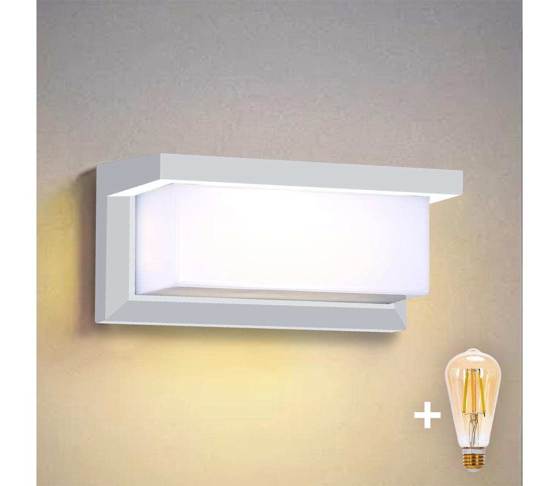 Brilagi - LED stmievateľné vonkajšie nástenné svietidlo BRICKY 1xE27/6W/230V 2700-6500K IP54 biela BG1697+AI0601