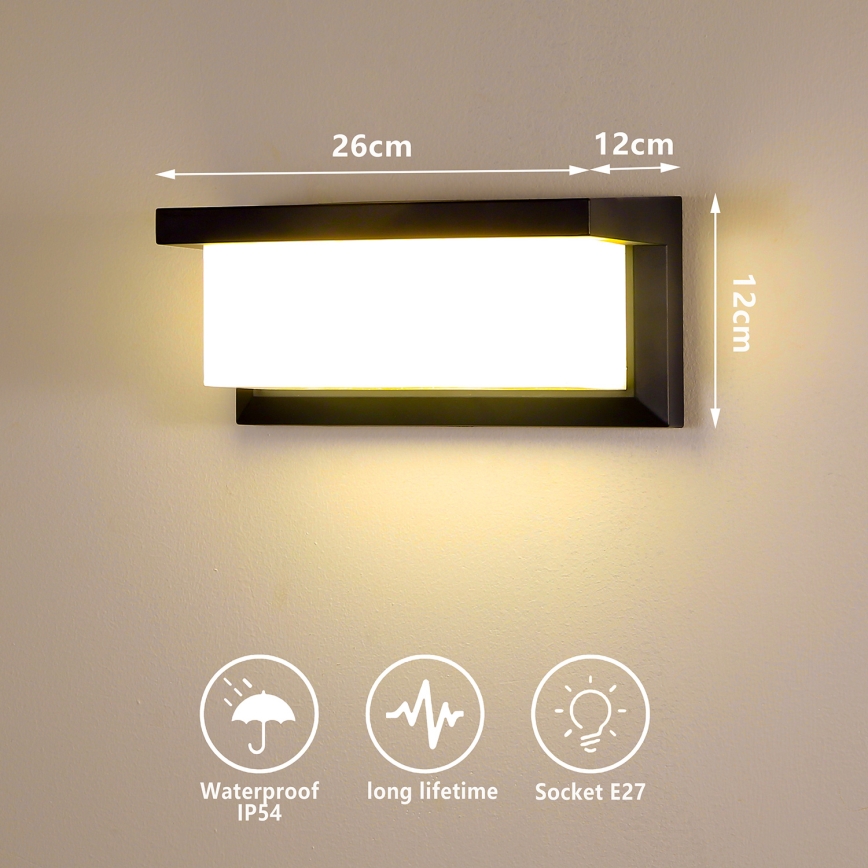 Brilagi - LED stmievateľné vonkajšie nástenné svietidlo BRICKY 1xE27/6W/230V 2700-6500K IP54 čierna
