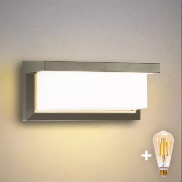 Brilagi - LED Stmievateľné vonkajšie nástenné svietidlo BRICKY 1xE27/6W/230V 2700-6500K IP54 sivá