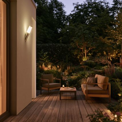 BRILAGI - LED stmievateľné vonkajšie nástenné svietidlo ELIA 1xE27/6W/230V 2700-6500K IP44 matný chróm
