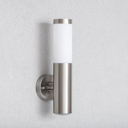 BRILAGI - LED stmievateľná vonkajšia nástenná lampa ELIA 1xE27/6W/230V 2700-6500K IP44 Wi-Fi matný chróm
