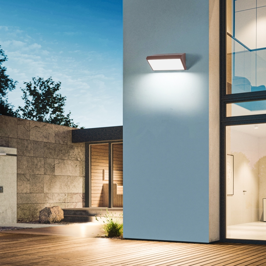 Brilagi - LED stmievateľné vonkajšie nástenné svietidlo TRIANGLE 1xE27/6W/230V 2700-6500K IP65 hnedé