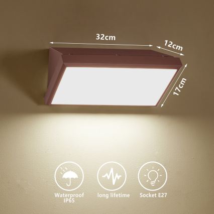Brilagi - LED stmievateľné vonkajšie nástenné svietidlo TRIANGLE 1xE27/6W/230V 2700-6500K IP65 hnedé