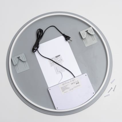 Brilagi - LED stmievateľné kúpeľňové vyhrievané zrkadlo s podsvietením DEMI ECO LED/12W/230V pr. 60 cm 3000/4000/6500K IP44 CRI 90