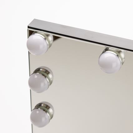 BRILAGI - LED Stmievateľné zrkadlo na líčenie HOLLYWOOD LED/15W/230V CCT + USB čierna