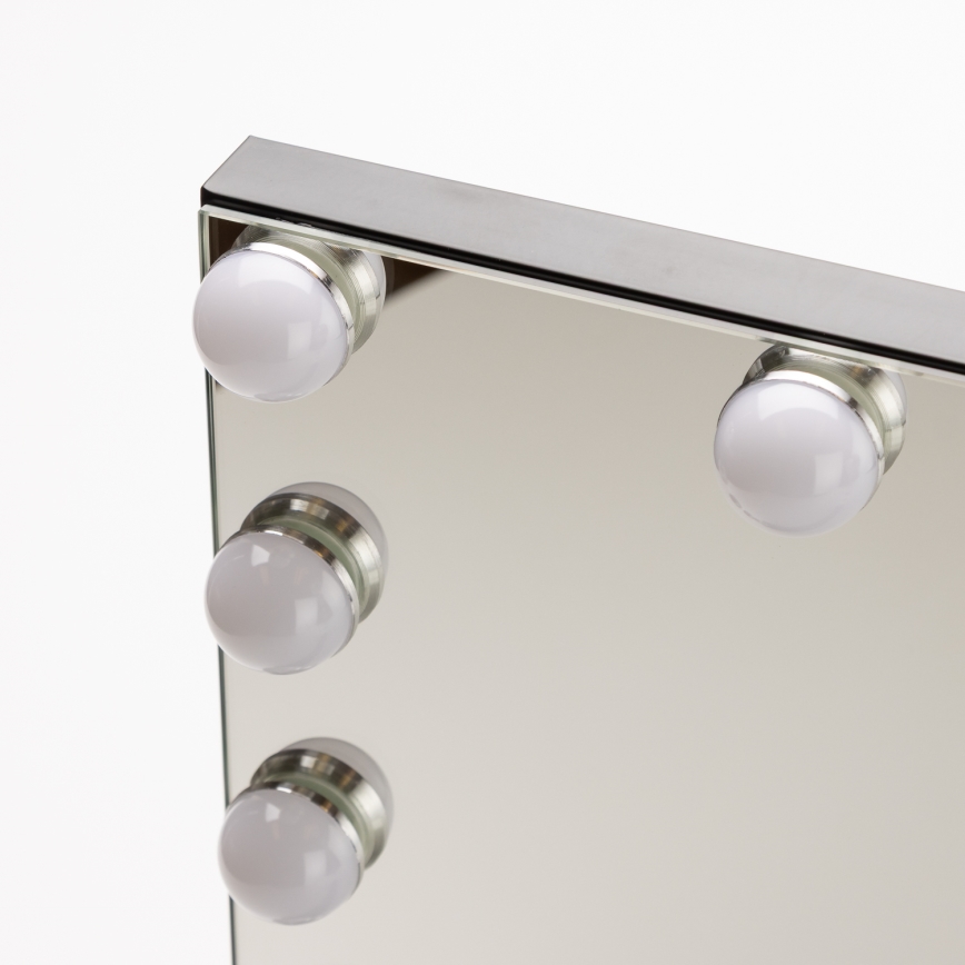 BRILAGI - LED Stmievateľné zrkadlo na líčenie HOLLYWOOD LED/15W/230V CCT + USB čierna