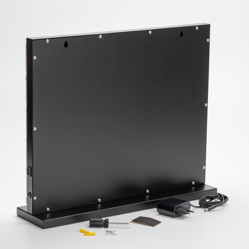 BRILAGI - LED Stmievateľné zrkadlo na líčenie HOLLYWOOD LED/15W/230V CCT + USB čierna