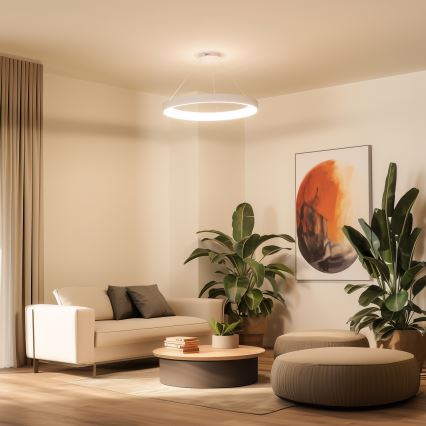 Brilagi - LED stmievateľný luster na lane FALCON II LED/108W/230V 3000-6500K priemer 80 cm biely + diaľkové ovládanie