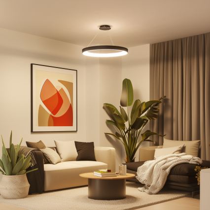 Brilagi - LED stmievateľný závesný luster na lanku FALCON II LED/108W/230V 3000-6500K pr. 80 cm čierna + diaľkové ovládanie