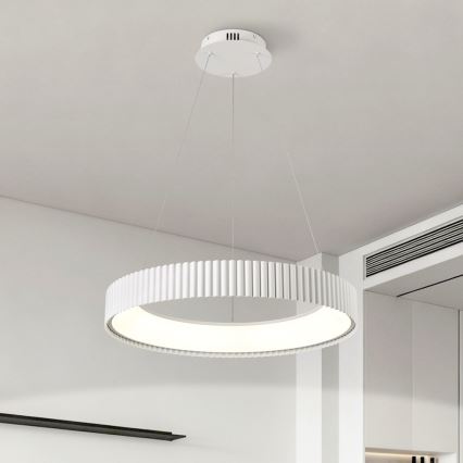 Brilagi - LED stmievateľný luster na lane FALCON MODERN LED/54W/230V pr. 60 cm biela + diaľkové ovládanie