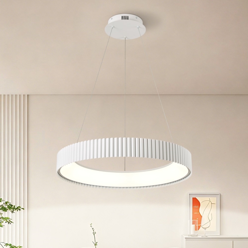 Brilagi - LED stmievateľný luster na lane FALCON MODERN LED/54W/230V pr. 60 cm biela + diaľkové ovládanie