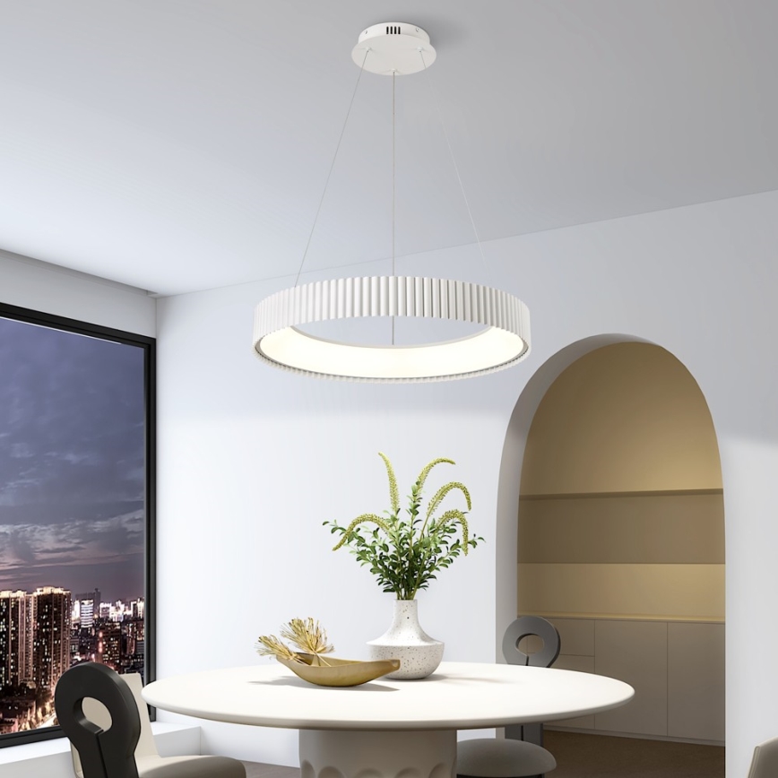 Brilagi - LED stmievateľný luster na lane FALCON MODERN LED/54W/230V pr. 60 cm biela + diaľkové ovládanie