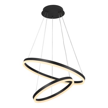 Brilagi - LED stmievateľný luster na lane CIRCLE LED/70W/230V 3000-6500K priemer 60 cm čierny + diaľkové ovládanie