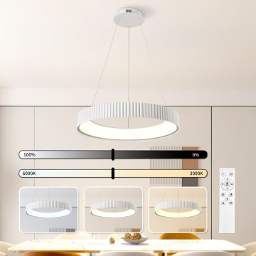 Brilagi - LED stmievateľný luster na lane FALCON MODERN LED/54W/230V pr. 60 cm biela + diaľkové ovládanie