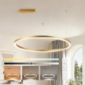 Brilagi - LED stmievateľný luster na lane PORTOFINO LED/60W/230V 3000–6000K pr. 80 cm zlatý + diaľkové ovládanie