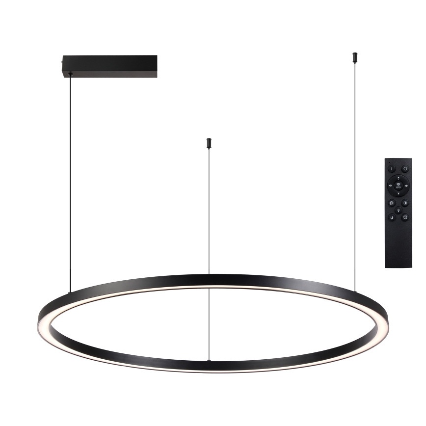 Brilagi - LED stmievateľný luster na lanku PORTOFINO LED/98W/230V 3000-6000K čierna + diaľkové ovládanie