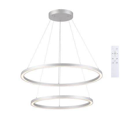 Brilagi - LED luster na lanku PORTOFINO s možnosťou stmievania LED/98W/230V 3000-6000K pr. 80 cm strieborná + diaľkové ovládanie