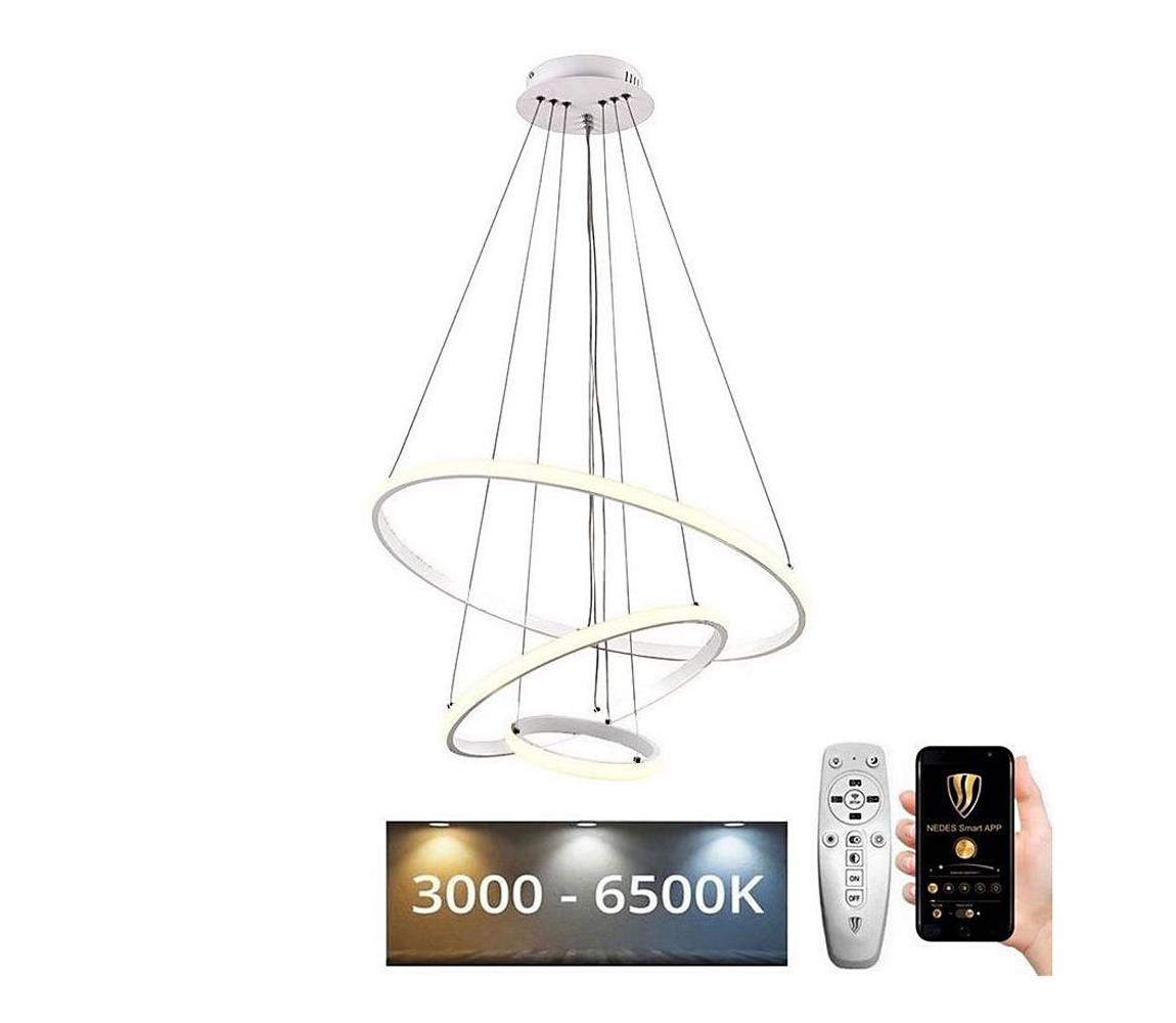 Brilagi - LED stmievateľný luster na lankách CIRCLE LED/90W/230V 3000-6500K + DO BG-J4301/W
