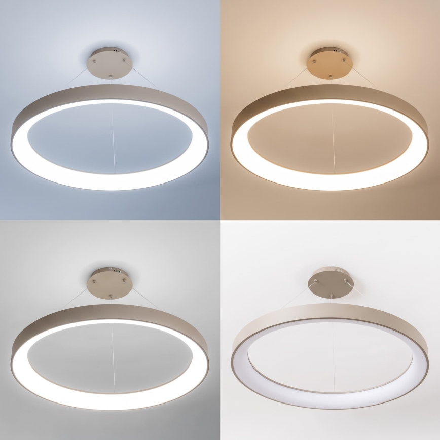 BRILAGI - LED stmievateľný luster na lanku FALCON II LED/108W/230V 3000-6500K pr. 80 cm béžový + diaľkové ovládanie