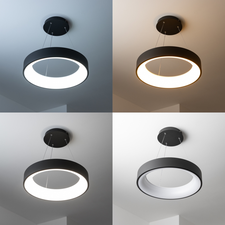 Brilagi - LED stmievateľný luster na lanku FALCON LED/80W/230V 3000-6500K pr. 60 cm čierna + diaľkové ovládanie