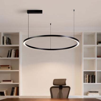 Brilagi - LED stmievateľný závesný luster PORTOFINO LED/60W/230V 3000-6000K priemer 80 cm čierny + diaľkové ovládanie