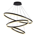 Brilagi - LED Stmievateľný luster na lanku CIRCLE LED/125W/230V 3000-6500K čierna + diaľkové ovládanie