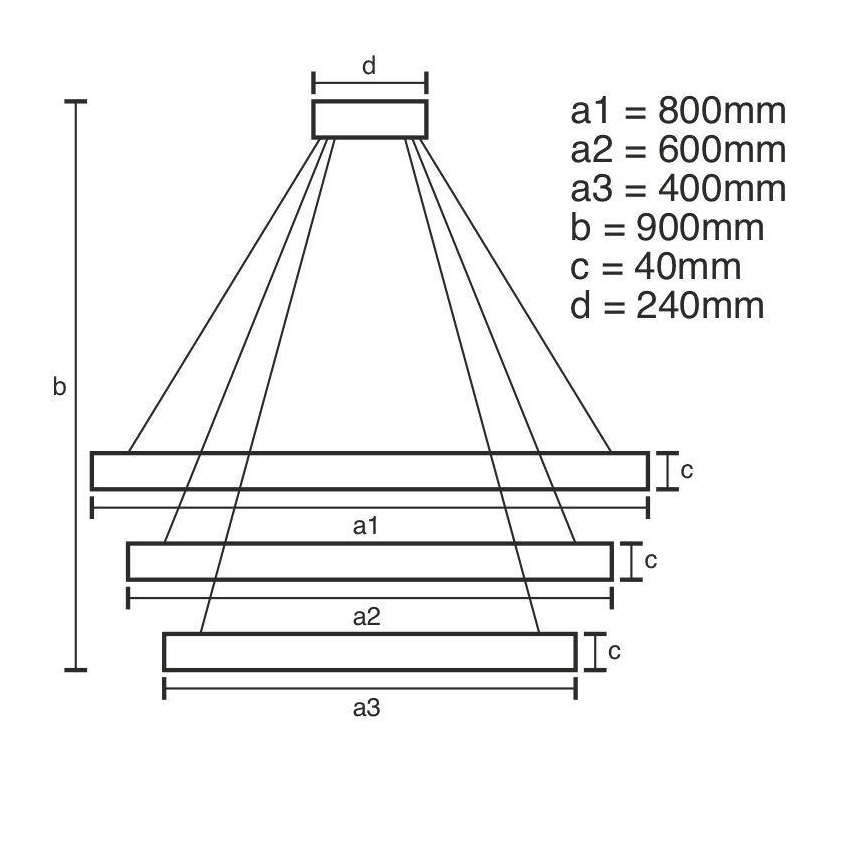 Brilagi - LED Stmievateľný luster na lanku CIRCLE LED/125W/230V 3000-6500K čierna + diaľkové ovládanie