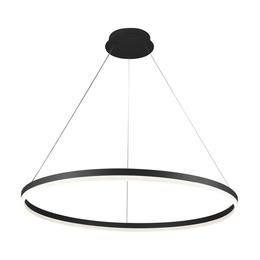 Brilagi - LED stmievateľný závesný luster CIRCLE LED/55W/230V 3000-6500K pr. 80 cm čierna + diaľkové ovládanie