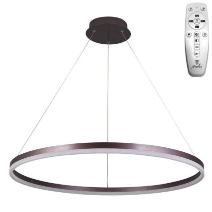 Brilagi - LED Stmievateľný luster na lanku CIRCLE LED/55W/230V 3000-6500K hnedá + diaľkové ovládanie