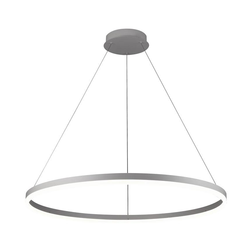 Brilagi - LED Stmievateľný luster na lanku CIRCLE LED/55W/230V 3000-6500K strieborná + diaľkové ovládanie