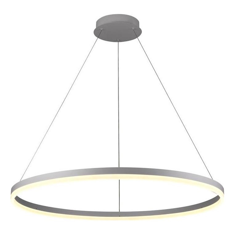 Brilagi - LED Stmievateľný luster na lanku CIRCLE LED/55W/230V 3000-6500K strieborná + diaľkové ovládanie