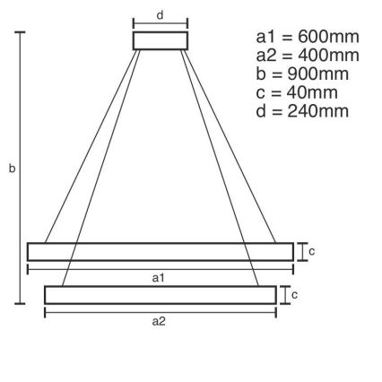 Brilagi - LED Stmievateľný luster na lanku CIRCLE LED/70W/230V 3000-6500K čierna + diaľkové ovládanie