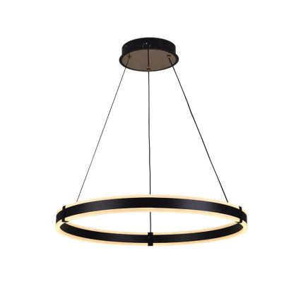 Brilagi - LED stmievateľný luster na lanku CIRCLE LED/85W/230V 3000-6500K pr. 60 cm čierna/zlatá + diaľkové ovládanie