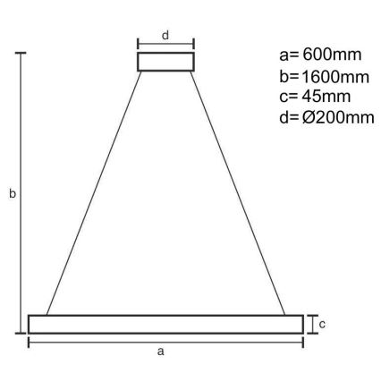 Brilagi - LED stmievateľný luster na lanku CIRCLE LED/85W/230V 3000-6500K pr. 60 cm čierna/zlatá + diaľkové ovládanie