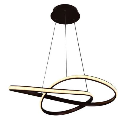 Brilagi - LED Stmievateľný luster na lanku COSMOWAVE LED/70W/230V 3000-6500K hnedá + diaľkové ovládanie